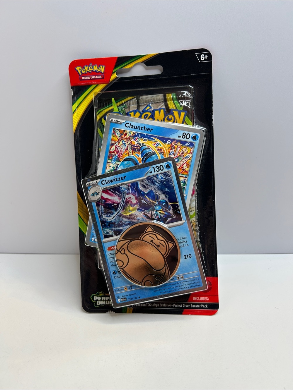 Pokemon TCG Perfect Order Checklane Blister Set Clauncher + Clawitzer & Coin
